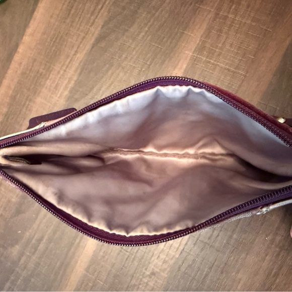 Coach Purple Patchwork Wristlet - Picture 12 of 13